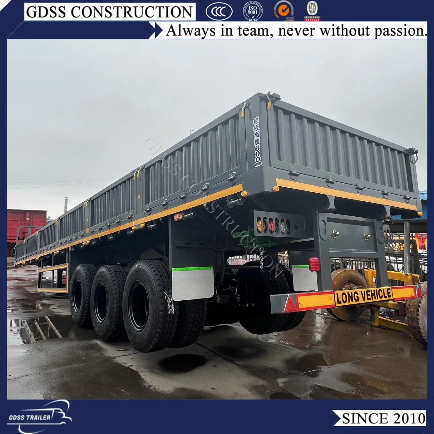 High Wall 40FT Long Transport Cattle Livestock Semi Trailer