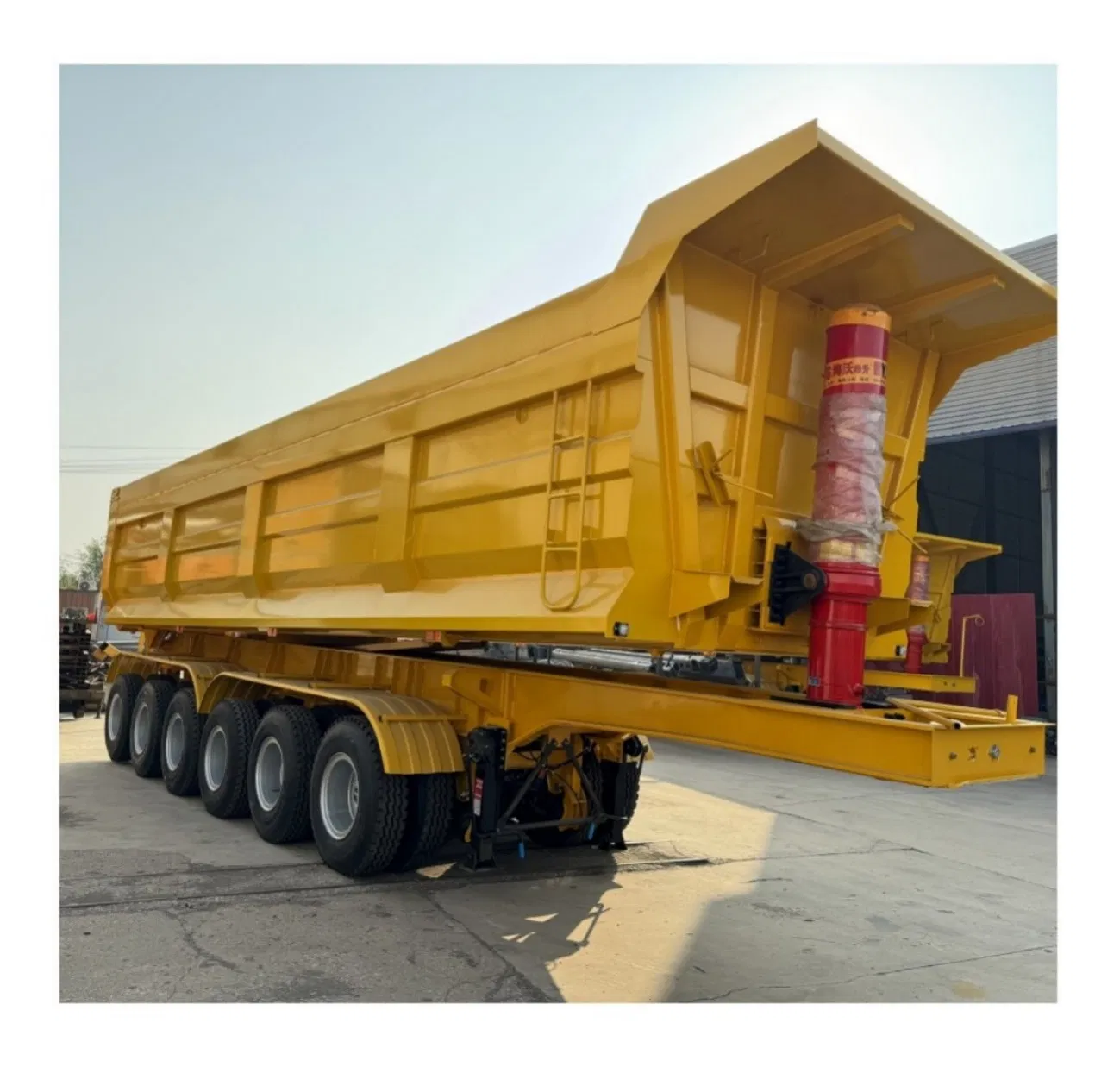 High Quality 2-Axle 40cbm Back Dump Semi Trailer Hydraulic Tipper Sand Transport Trailer