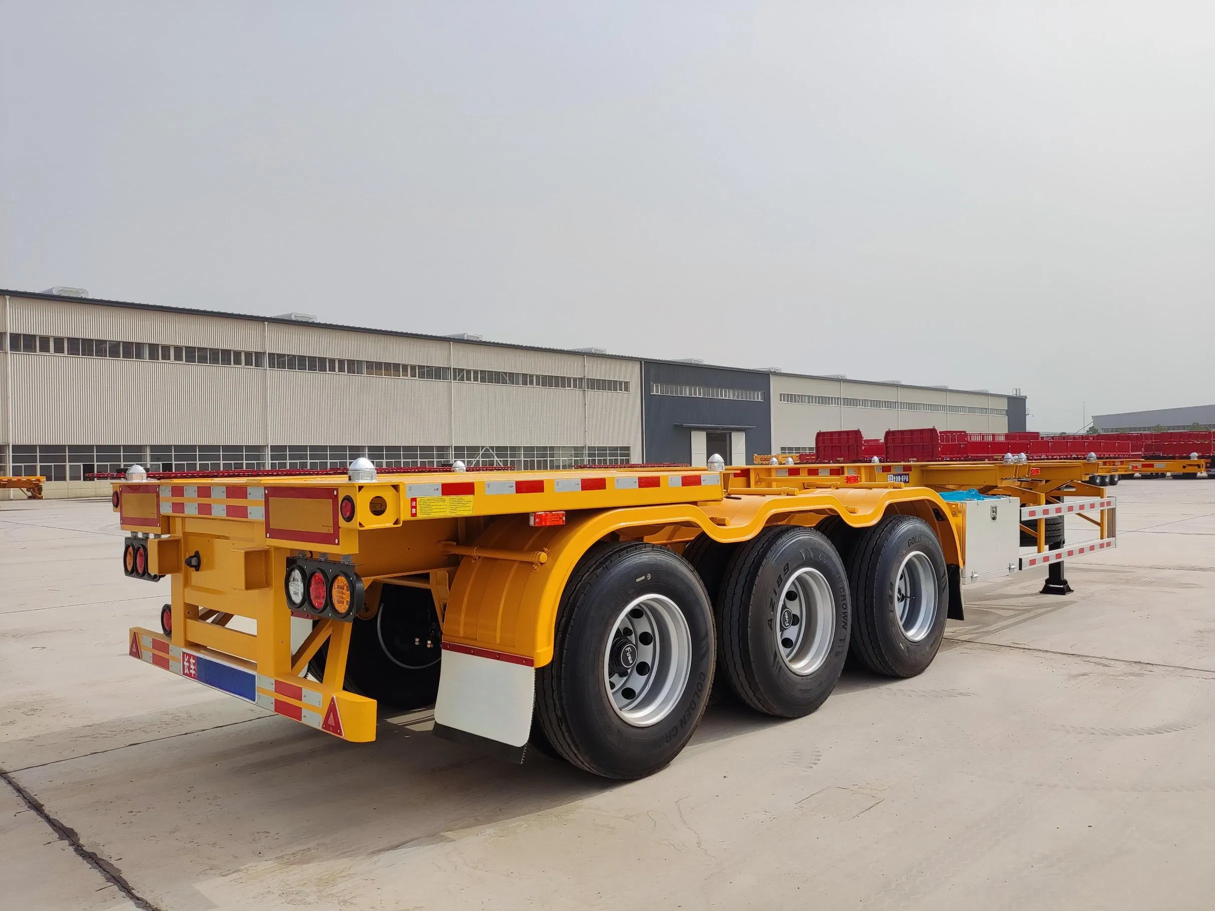 Hot Sale 2 Axles 20FT Container Transport Skeleton Chassis Semi Trailer for Logistics Shipping