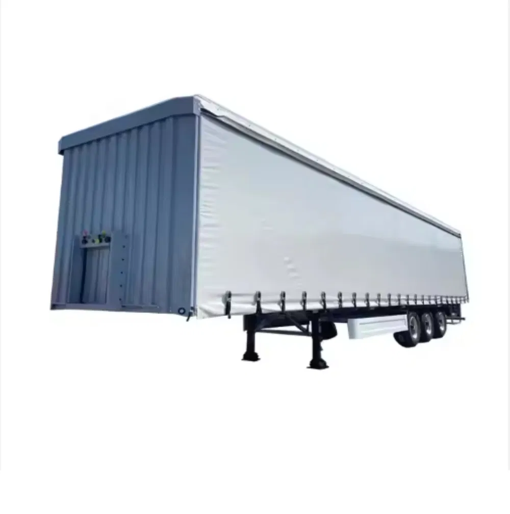 3 Axles 40FT PVC Tarpaulin Tautliner Dry Van Box Beverage Side Curtain Semi Trailer with 12r22.5 Tyre Steel Truck Trailers