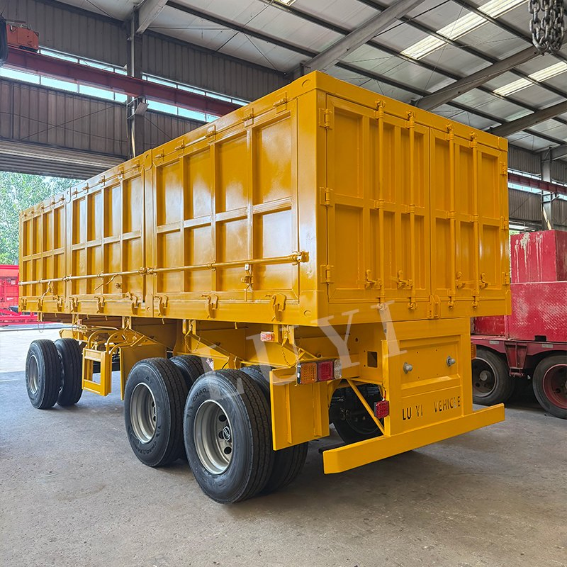 80t Flatbed Luyi Shipping 7.2m (L) × 2.5m (W) 1.5m (H) Towbar Tipper Full Trailer