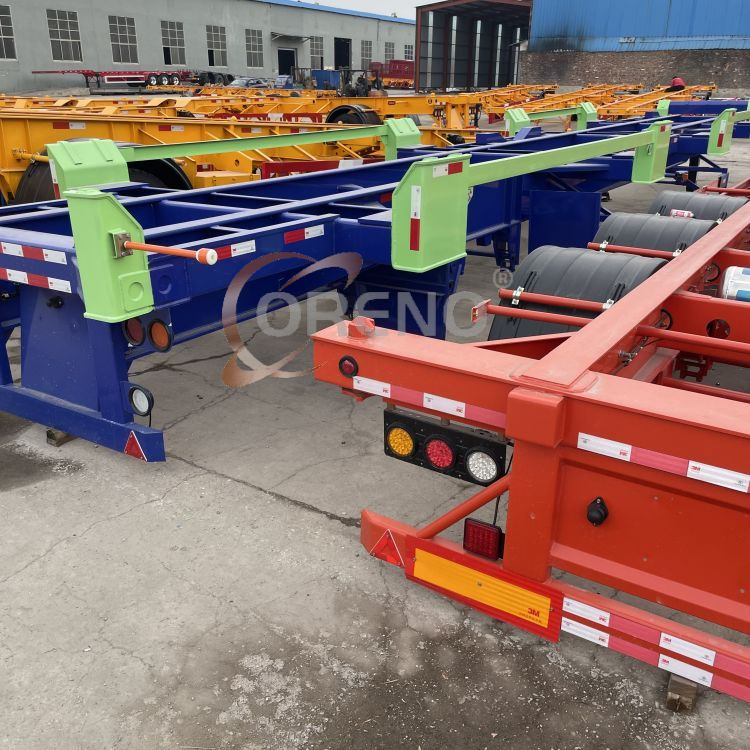 20 FT to 40 FT Extendable Sliding Skeletal Container Chassis Steel Customized Truck Trailers Skeleton Semi Trailer