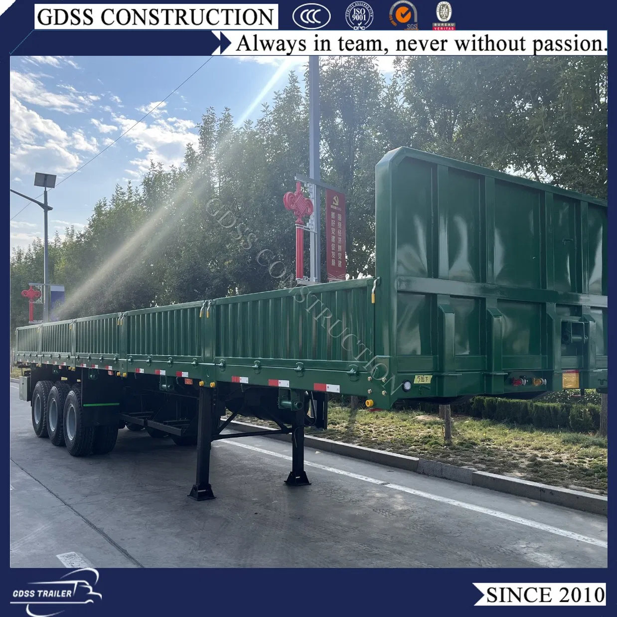 High Wall 40FT Long Transport Cattle Livestock Semi Trailer