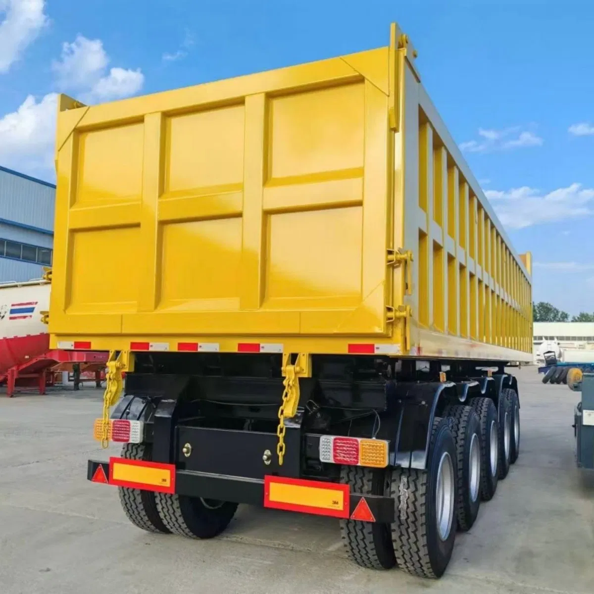 2025 40 Ton 50 3 Axle Aluminium Tipper Tipping Dumper Side Mounted Tractor Hydraulic Dump Semi Truck Trailer for Sale