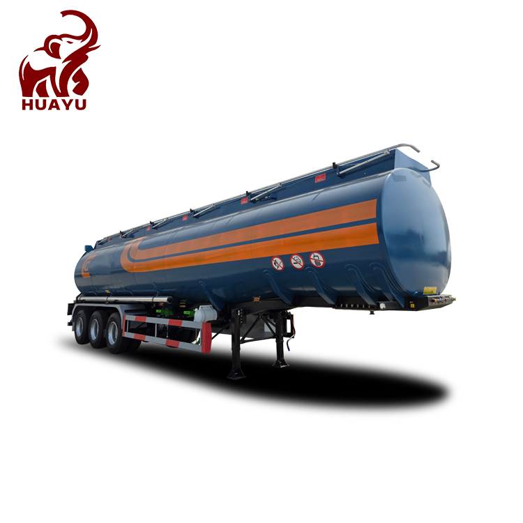 Huayu Fuel Diesel Oil Cement Semi Bulk Tanker Trailer Lowbed Flatbed Trailer