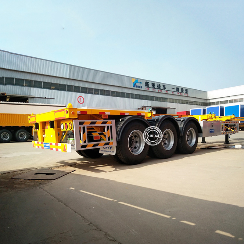 High Quality 2 Axles 3 Axles 4 Axles Skeleton Semi Trailer 20FT 40FT 45FT Skeletoner Chassis Trailer 30-80 Tons Container Semi Truck Trailer for Sale