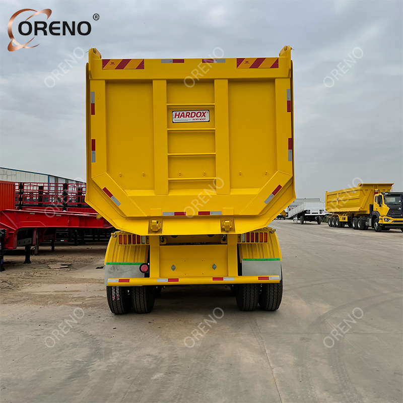 Chinese Factory Steel Side Tripper Dump Trailer Semi-Trailer Design for Hydraulic 4 5 Axles 60-80 Tons Tipper Sand and Cargo