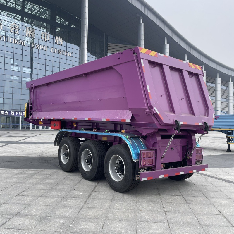 Cheaper Heavy Duty Hydraulic 2/3/4 Axle 60 80 100 Tons U Square Shape Side Rear End Tipper Dump Tipping Dumping Sand Stone Rock Transport Semi Dump Trailer