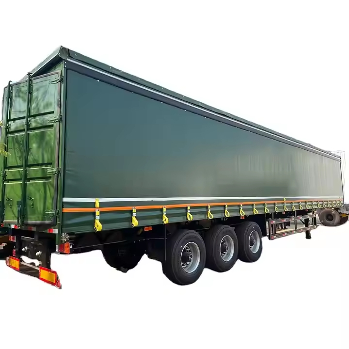 3 Axle 45FT Trailer Dry Van Type Box Lorry Side Curtain Side Semi Trailer with Fast Shipping