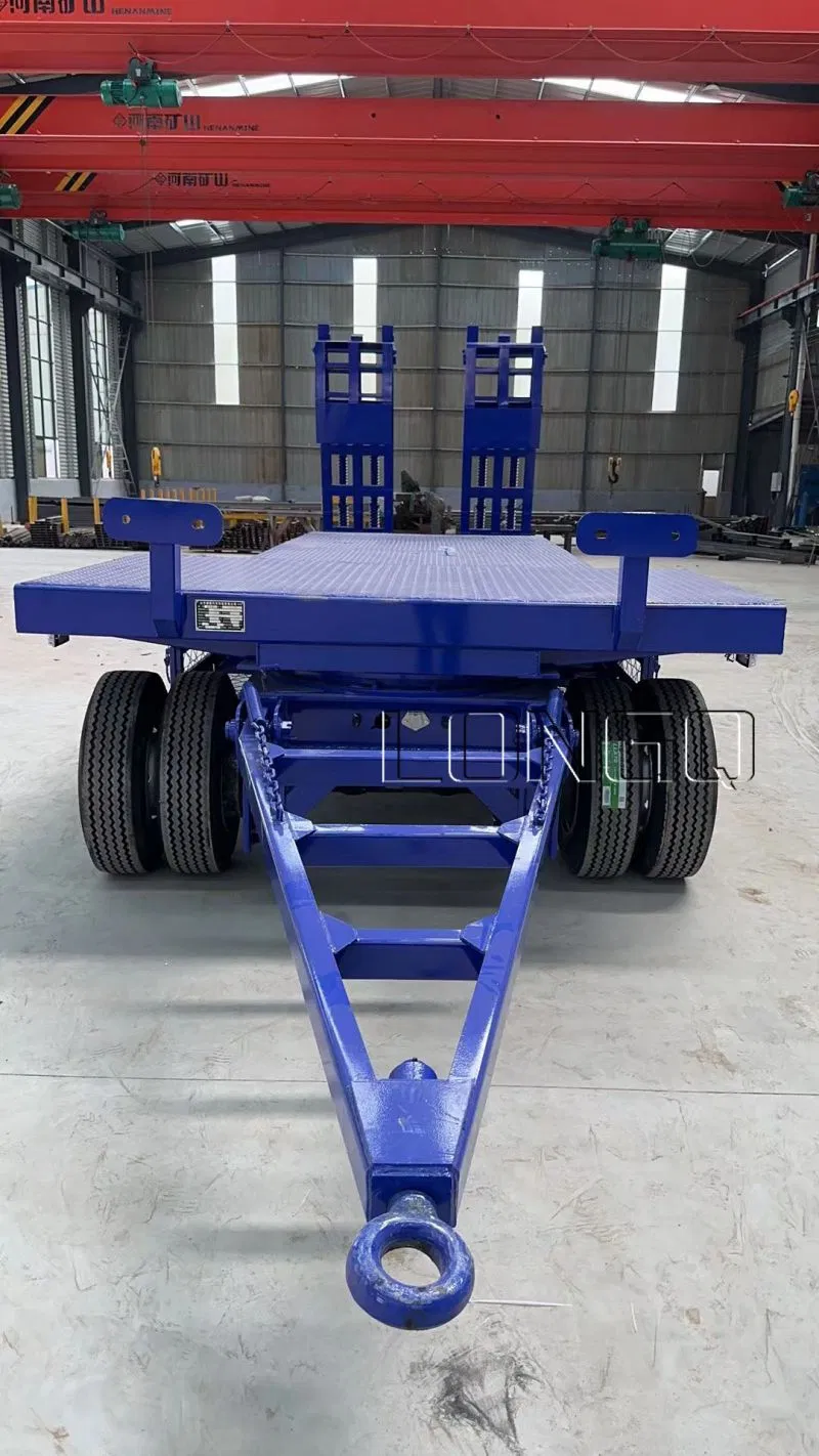 Good Price Heavy Duty 2/3 Axle Flatbed Drawbar Lowboy Full Low Boy Low Loader Drawbar Lowbed Low Bed Truck Semi Trailer