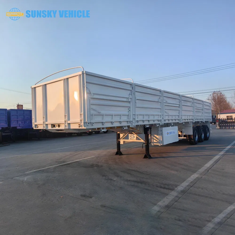 1000mm Side Wall 40FT Dropside Semi Trailer for Grain Shipping