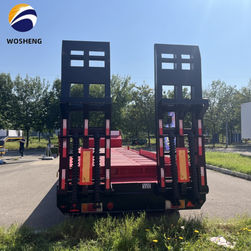 Exporting Type 3 Axle 4 Axle 5 Axle 6axle 7axle 8axle Capacity 30-150tons Truck Trailer Low Bed Lowboy Semi Trailer for Heavy Duty Equipment