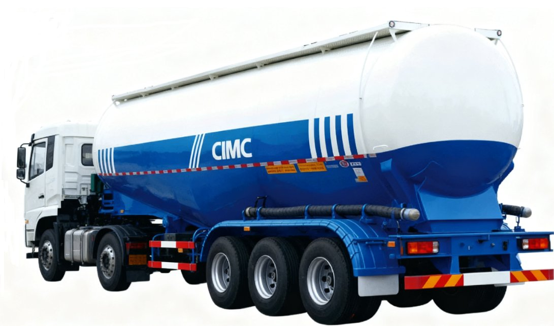 Cimc 3 Axle 45m3 Bulk Cement Powder Tank Semi Trailer
