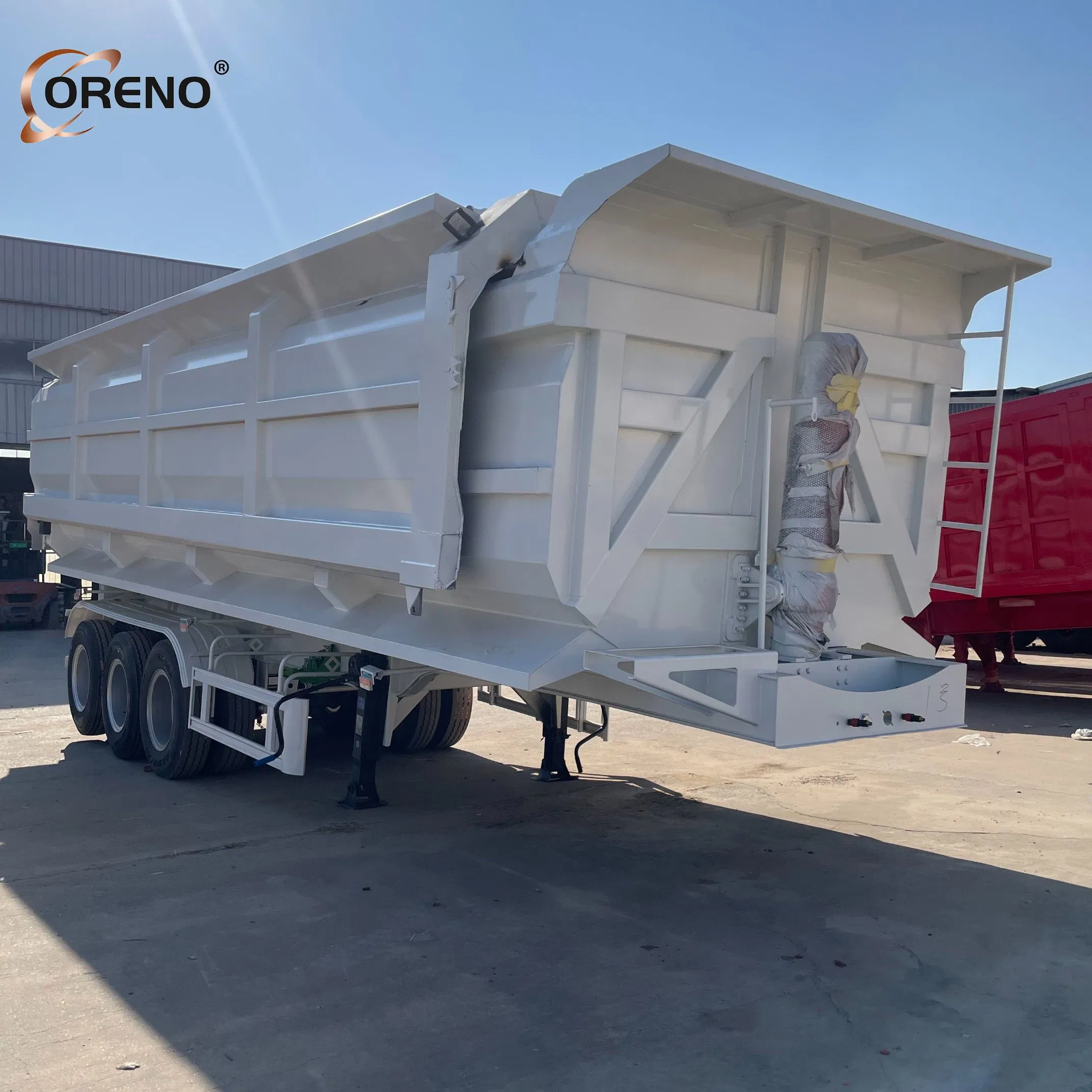 Chinese Factory Steel Side Tripper Dump Trailer Semi-Trailer Design for Hydraulic 4 5 Axles 60-80 Tons Tipper Sand and Cargo