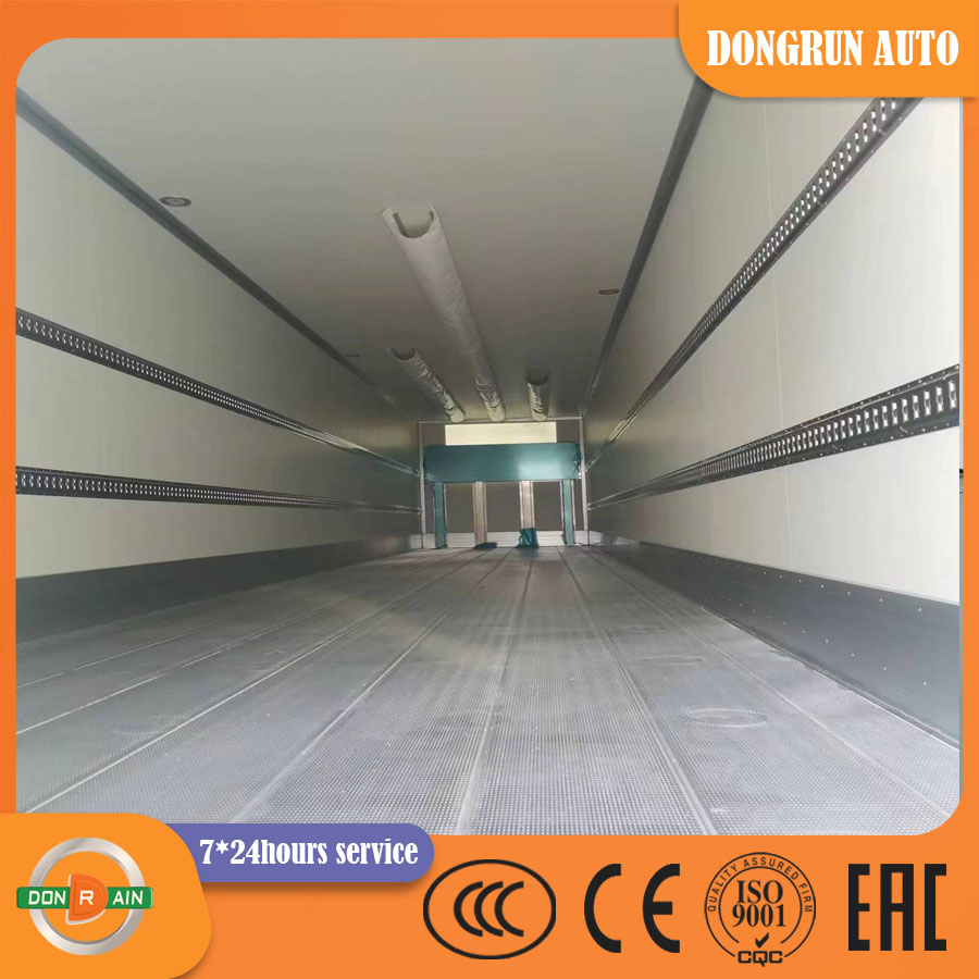 53FT Refrigerated Semi Trailer Large Volume Cool Liner Frozen Meat/Seafood/Food Vegetable Transportation Refrigerated Van Truck Trailer for Sale with Good Price