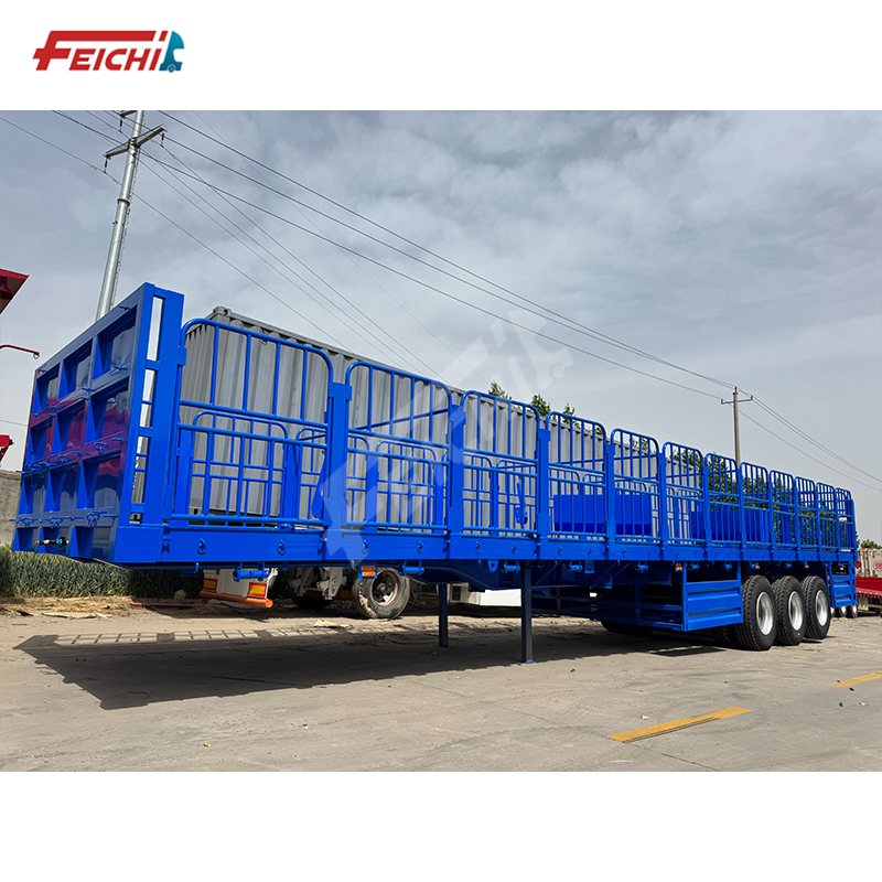 Customizable Feichi Low Price 3 Axle Heavy Duty Fence Cargo Animal Livestock Cage Semi Trailer with High Quality for Sale