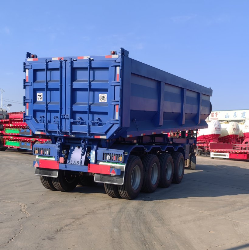 High Quality Jt Brand 3 Axle U-Shape Hydraulic Grain Dump Semi-Trailer Rear End Dump Tipp