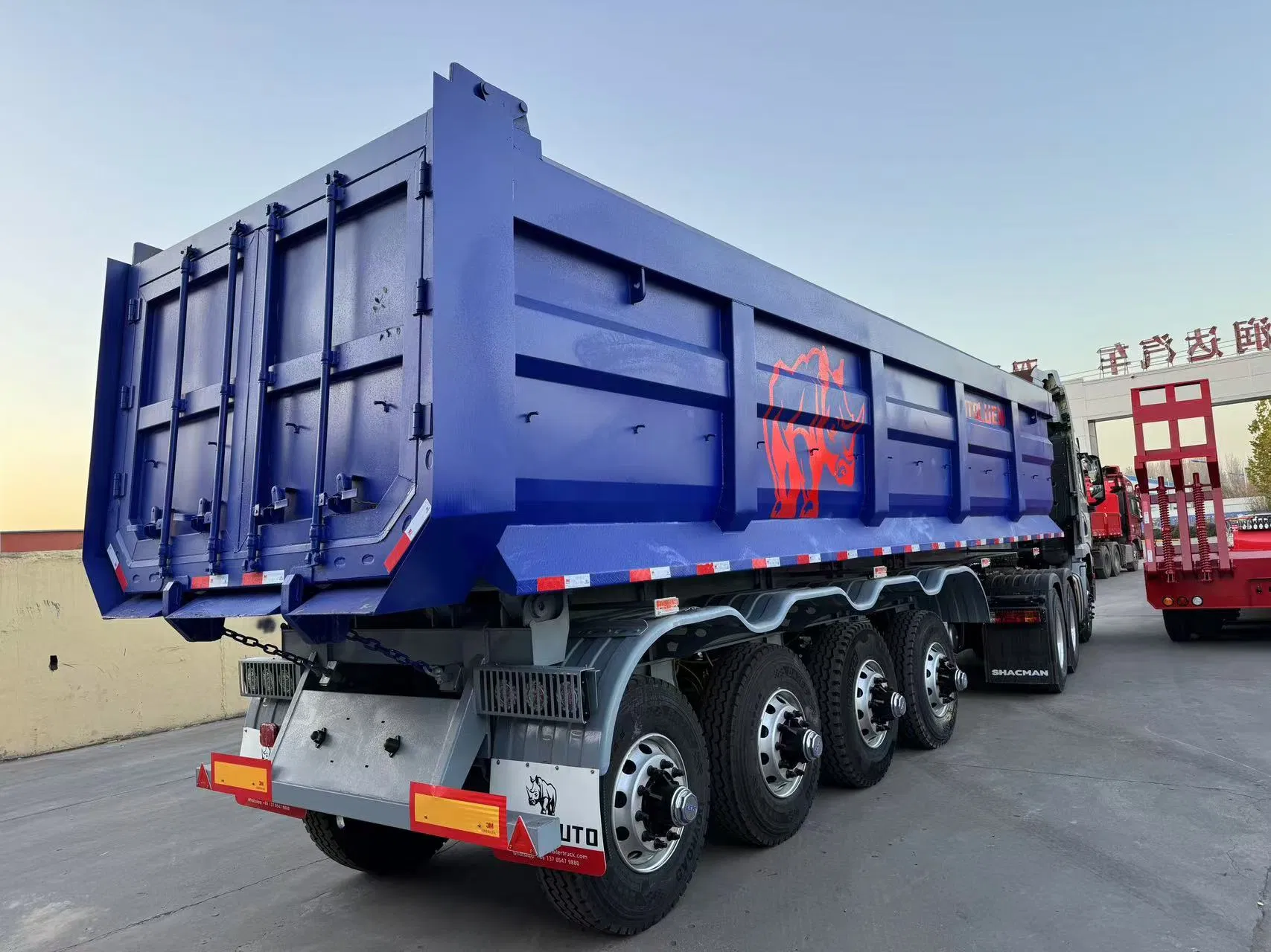 3 Axles 4 Axles 80 Tons Hydraulic Side Box Tipper Dumper Dump Semi Truck Trailer for Nigeria