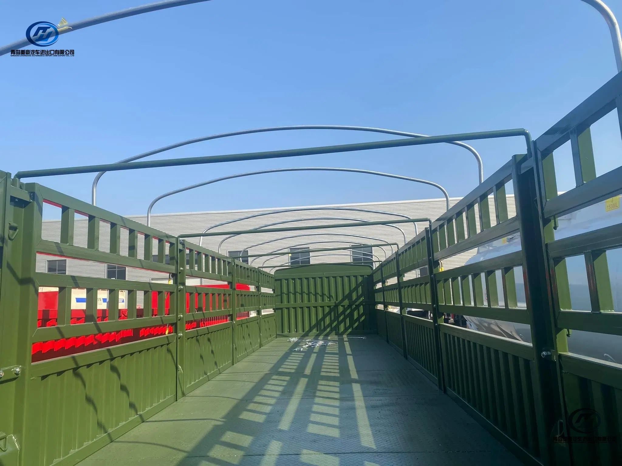 3 Axle 60 80 Ton Fence Livestock Animal Cattle Stock Cargo Transport Fence Truck Semi Trailer Fence Truck Trailer