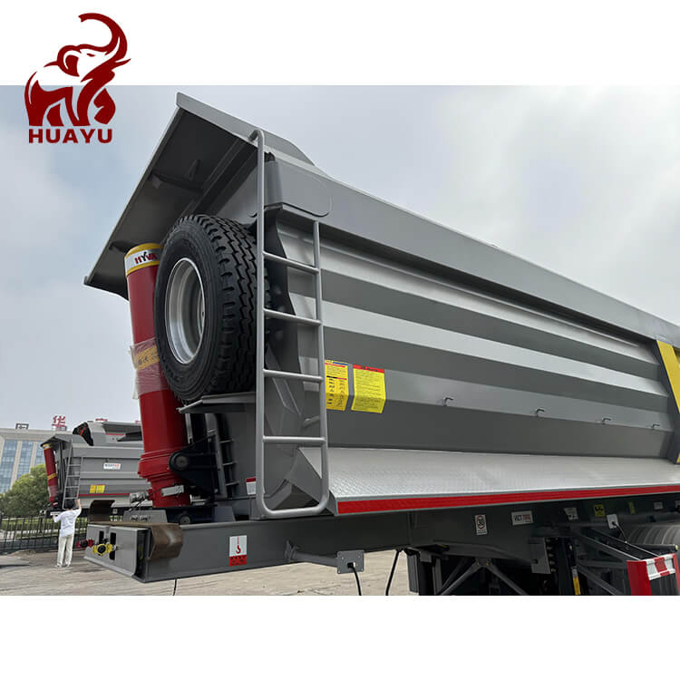 High Quality 2 Axle 40 Ton 8 Wheels U-Shape Side Tipping Dump Semi Trailer Transport Sand Tipper Dump Semi Truck Trailer