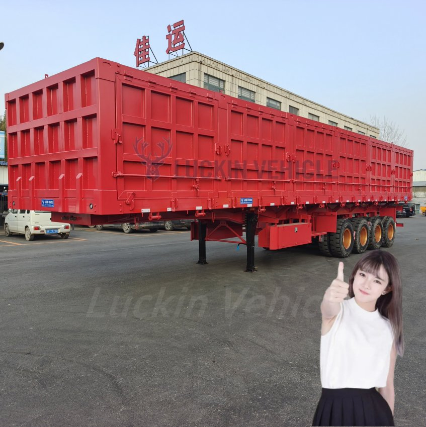 Heavy Duty 3/4 Axles 14 Meters 100/150/200 Ton Cimc Sinotruk HOWO Side Rear End Tipper Dump Tipping Cargo Sand Stone Wood Transport Truck Semi Trailer for Sale