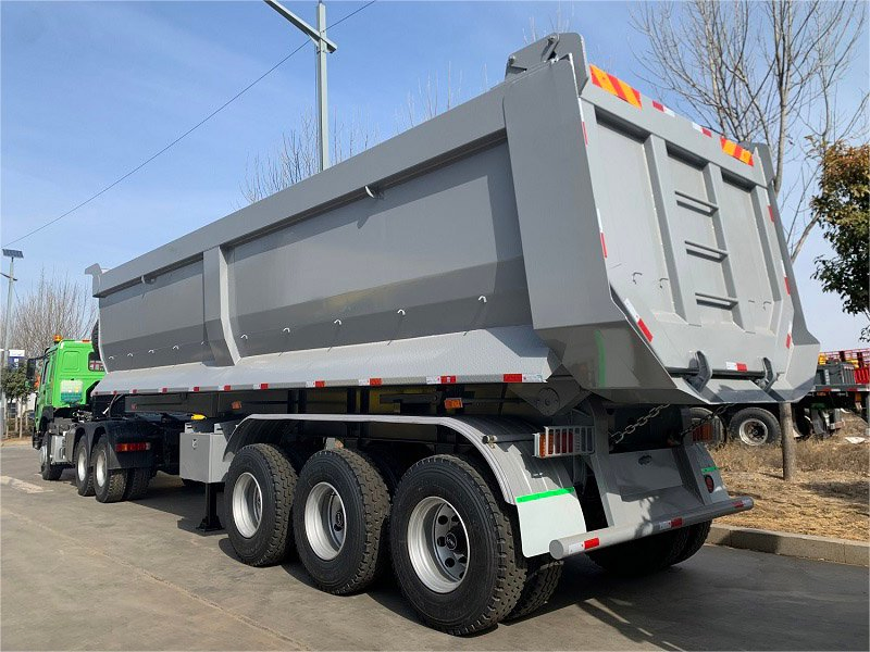 Vehicle Master 40 Cbm 3 Axles Heavy Hydraulic Cylinder Tipper Truck Trailers Rear Dump Tipping Semi Trailer