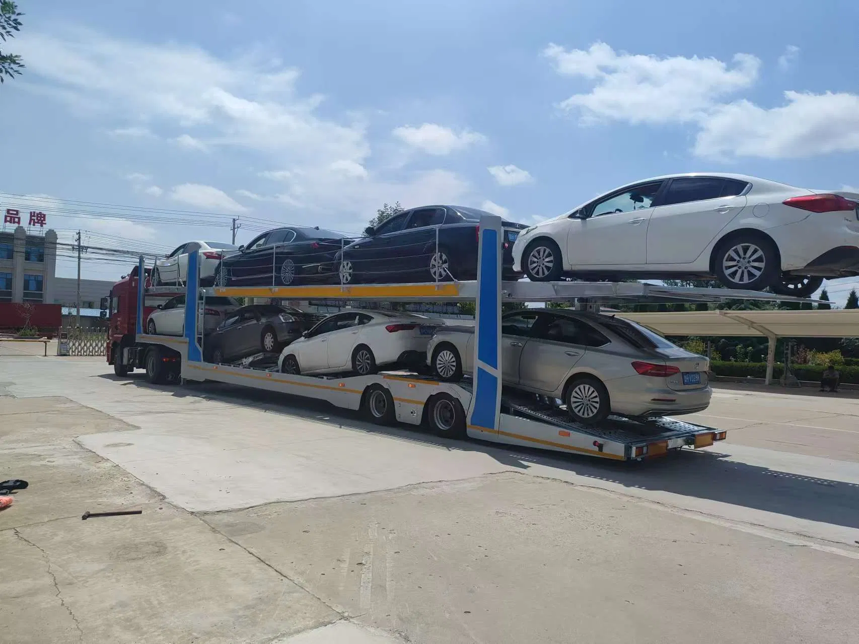 Galvanized Screw Lift Vehicle Hauler Semi-Trailer (8 Cars) - Saf/BPW Axles, Professional Factory-Made