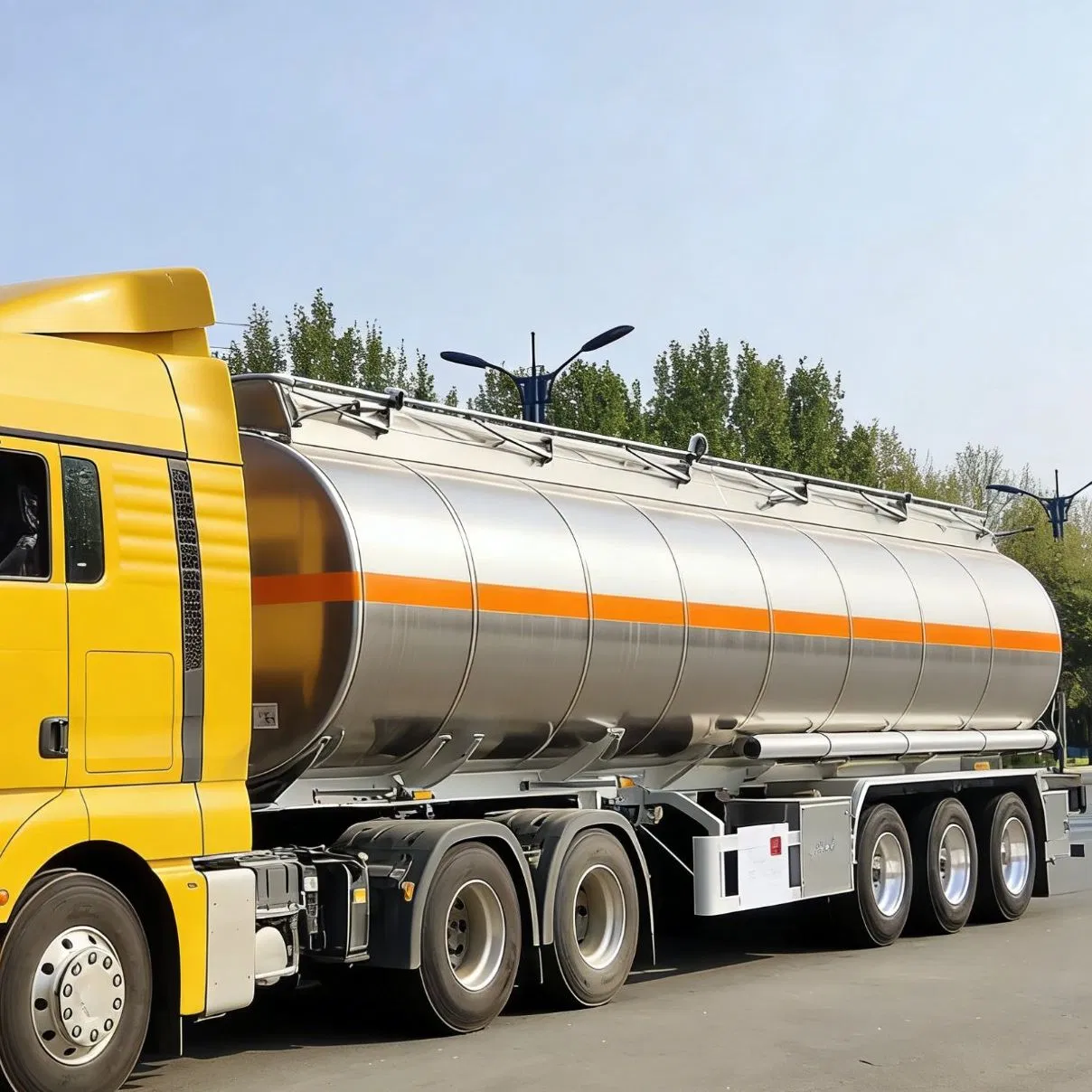 More Models 50000L Stainless Steel Fuel Oil Tank Semi Trailer