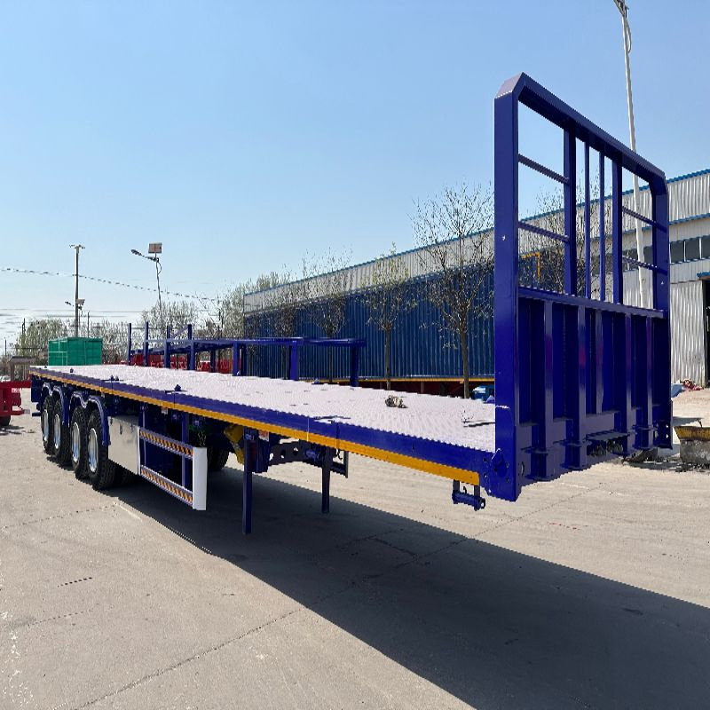 China Heavy Duty Used 2 8wheel 3 4 Axle Utility Lock Transportation Cargo 20/40/45FT Flat Bed Flatbed Shipping Container Chassis Semi Truck Box Trailer for Sale