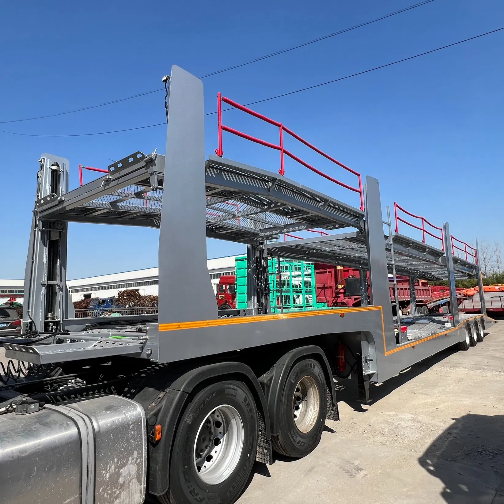 Two-Layer Hydraulic Car Transport Carrier Semi Trailer Truck Trailer for Sale