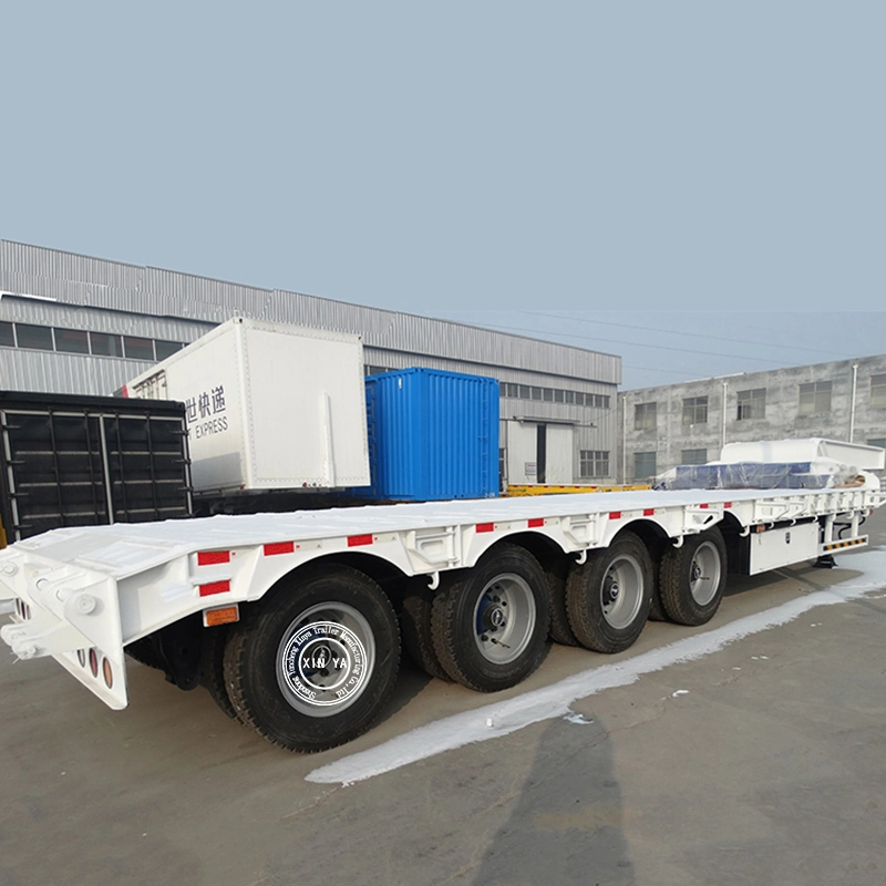 Heavy Duty Tri Axle Gooseneck Lowbed Semi Trailer 60t 100t Low Bed/Lowboy/Low Loader Trailer Bulldozer Equipment Transport Low Boy Semi Trailer Manufacturer