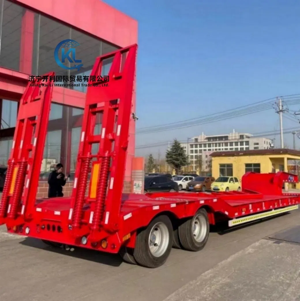 30ton Capacity Low Loader Double Welded I-Beam Chassis Lowbed Semi Trailer Tri-Axle Drop Deck Widener for Sale in Au
