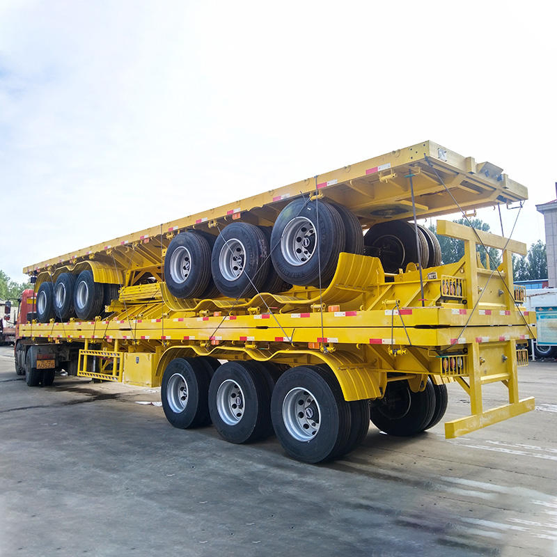 Heavy Duty 3 4 Axle 40FT 53FT 20FT 60FT Container Transport Flat Bed Truck Trailer Platform Semi-Trailer Flatbed Semi Trailer for Sale