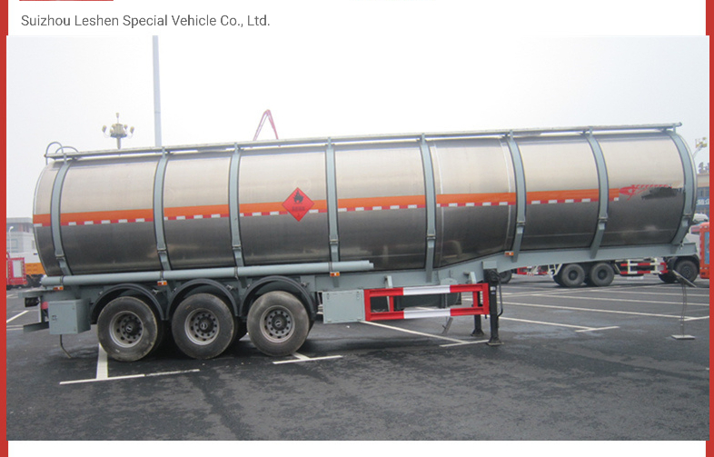 SLS9408 Tri-Axle Aluminum Tank Truck Trailer 40, 000L