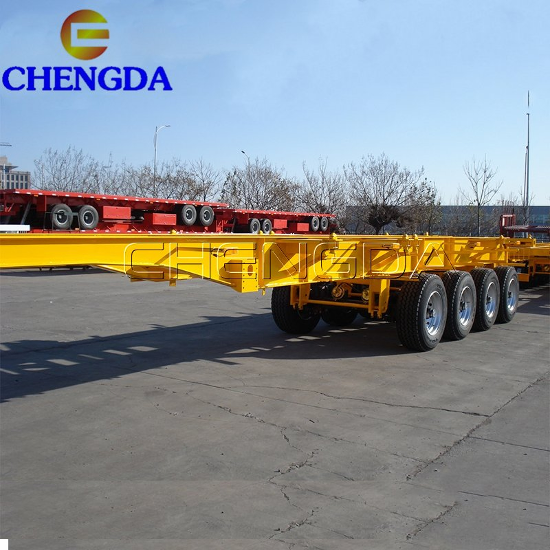 Used 53FT 4 Axles Skeleton Container Semi Trailer Chassis for Sale