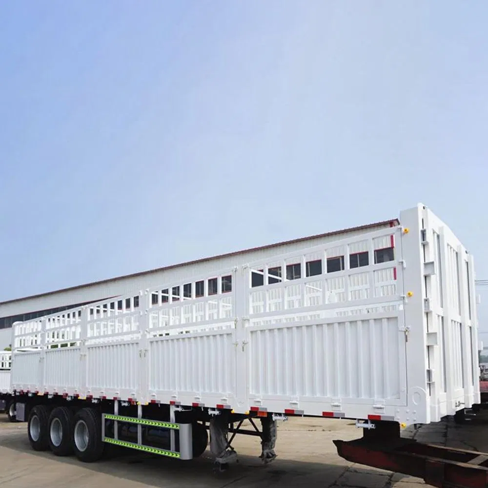 30 Ton 30 Feet Semi Livestock Trailers Reforniced Chassis Classic Gooseneck Livestock Trailers Livestock Trailer Manufacture in China