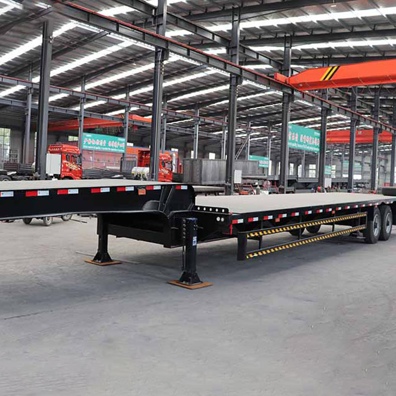 Flatbed Semi Trailer 2/3/4 Axles Trailers Cargo Transport Truck Flatbed Semi Trailer Platform Truck