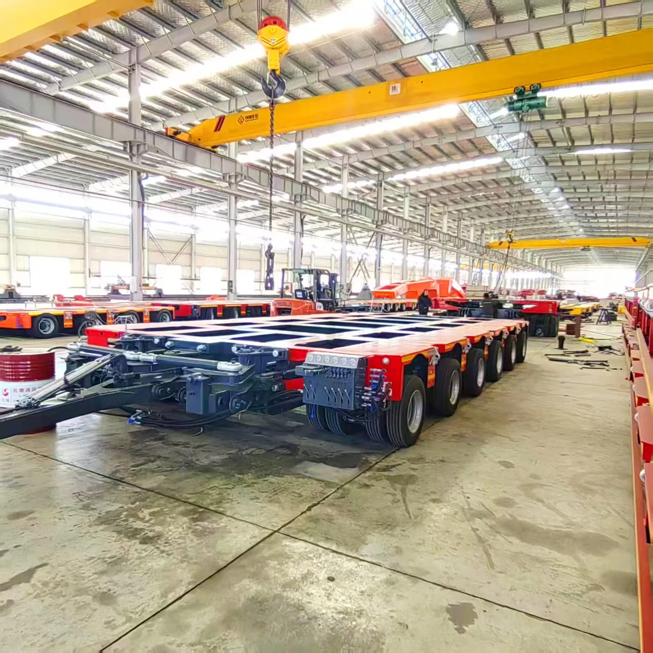 Normal N3 or Goldhofer G1 Type Gooseneck Multi Axles Lines Hydraulic Modular Spmt Cargo Truck Semi Trailer