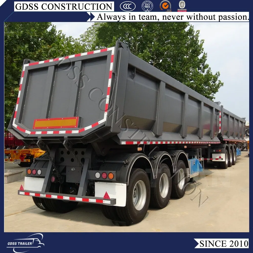 Hydraulic Side Dump 3 Axle 70ton Heavy Tipper Semi Trailer
