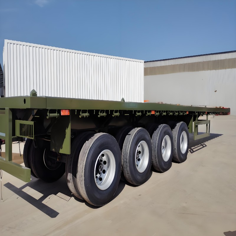 Container Extendable Affordable Flat Bed Trailer Flatbed Truck Semi Trailer for Sale Best Selling 3/4 40 FT Axles Semi-Trailer Heavy Duty