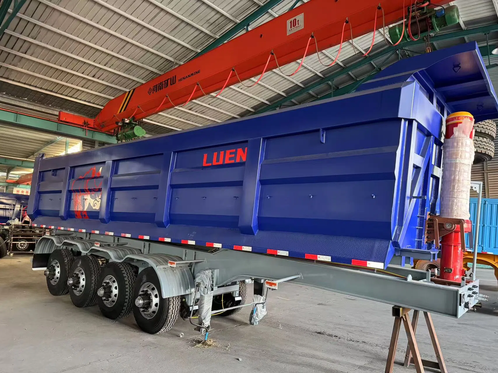 3 Axles 4 Axles 80 Tons Hydraulic Side Box Tipper Dumper Dump Semi Truck Trailer for Nigeria
