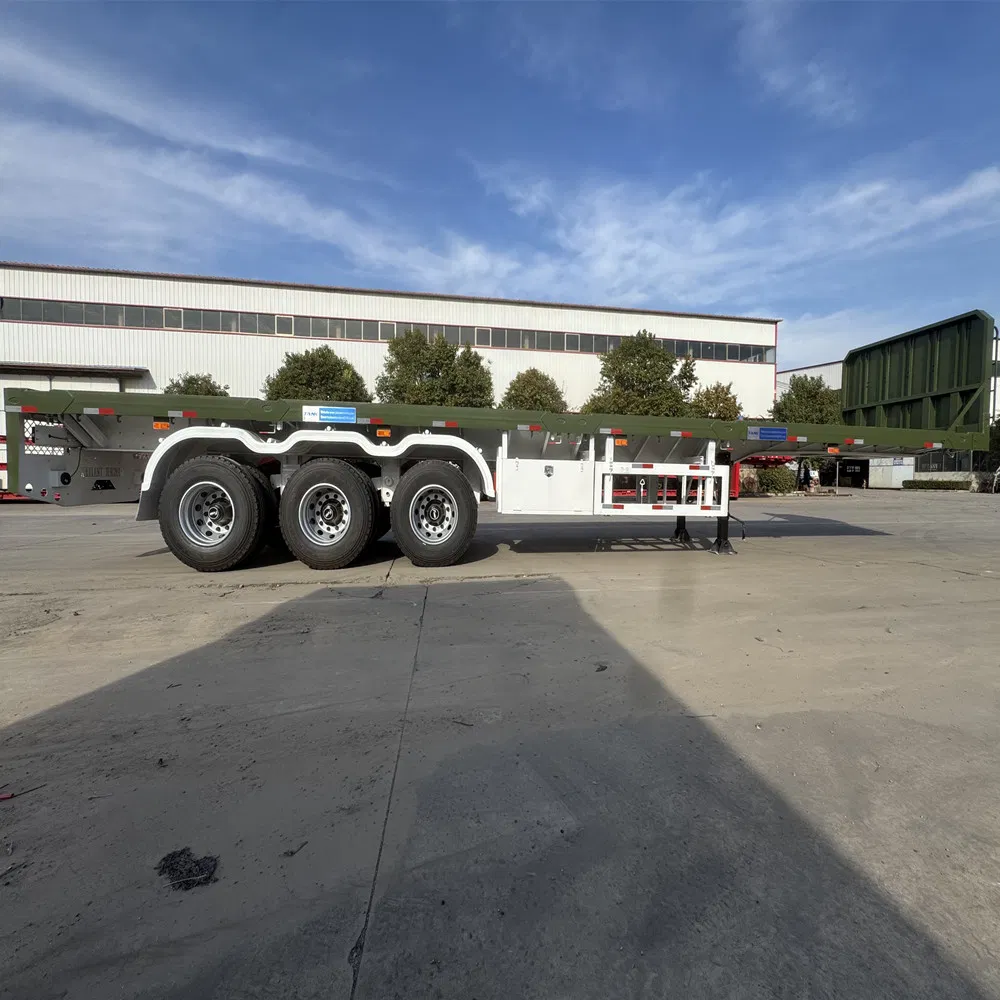 2/3/4 Axles 20FT/40FT/45FT 40tons 60tons Flatbed/Platform Container Cargo Transport Semi Truck Trailer