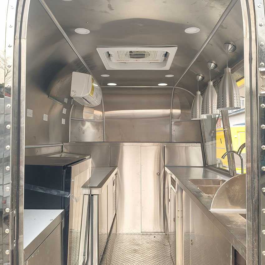 Custom Concession Trailer Cold Burger Food Trailer with Full Kitchen Equipments