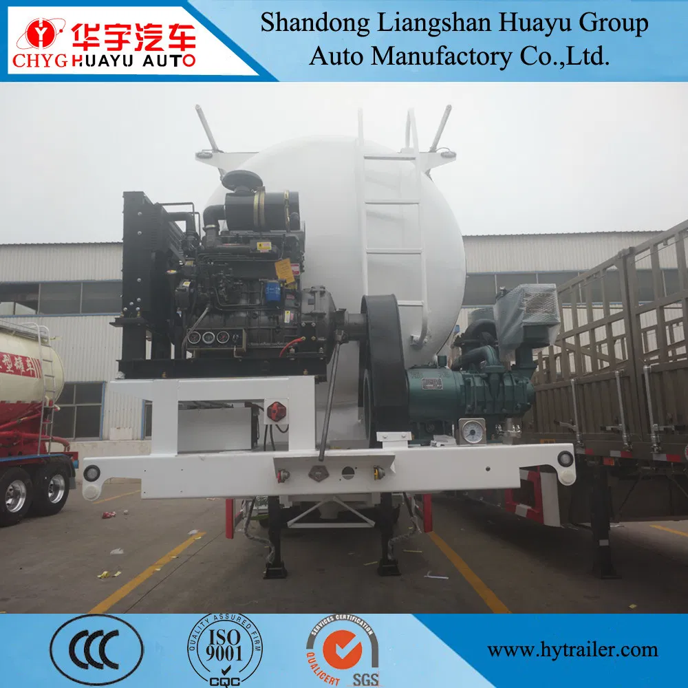 3 Axle 30/35/40/45cbm Bulk Cement/Fly Ash/Flour/Powder Material Transport Tank/Tanker Semi Trailer