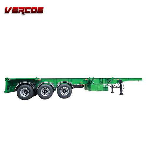 Vercoe 3 Axles 20FT 40FT Truck Semi Towing Skeletal Container Chassis Trailer