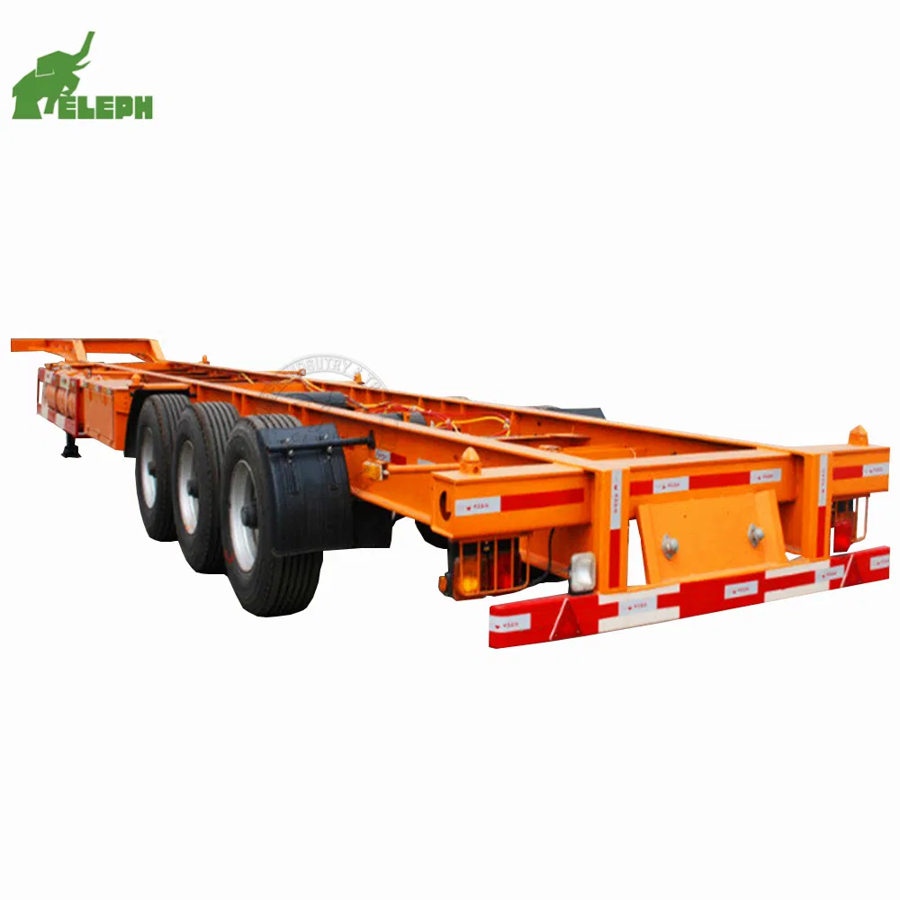 Eleph Brand 20FT 40FT Tri Axle Skeleton Container Chassis Semi Trailer Skeletal Skeleton Trailer