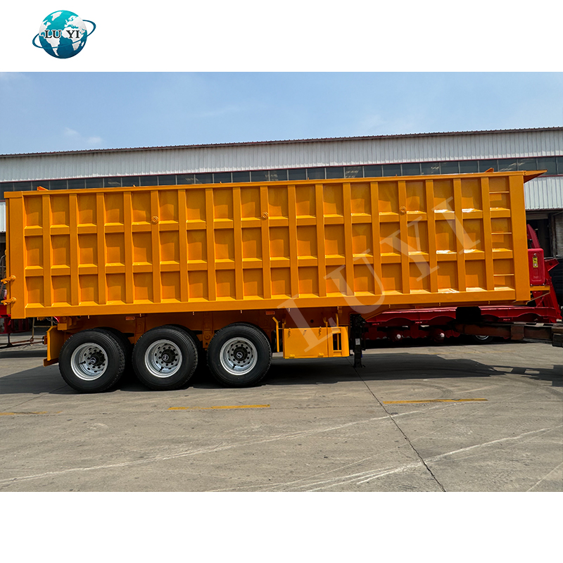 3 Axle Best Grain Hauling Trailer Farm Hauler Transport Dump Truck Trailer Hydraulic Tipper Semi-Trailers Grain Hopper Semi Trailer for Sale