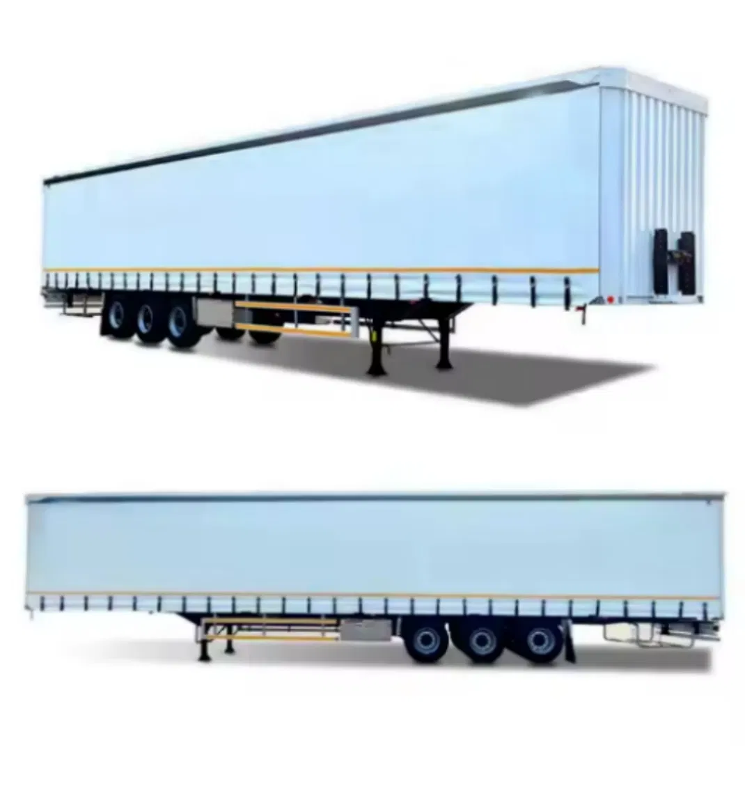 ISO Certified Steel Aluminum Floor PVC Curtain Side Semi Trailer