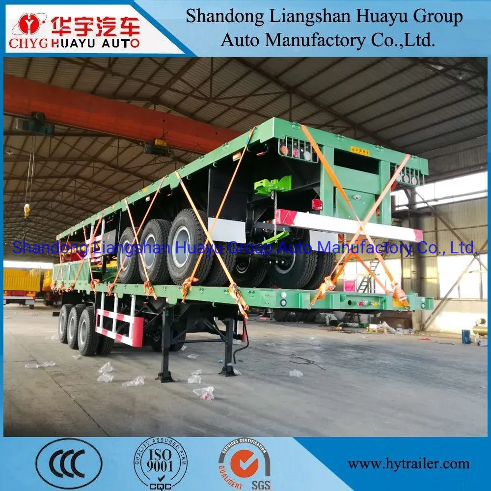 2/3/4 Axle Heavy Duty 40FT Flatbed/Plateform Utility/Cargo/Container Chassis Truck Semi Trailer with Twist Lock