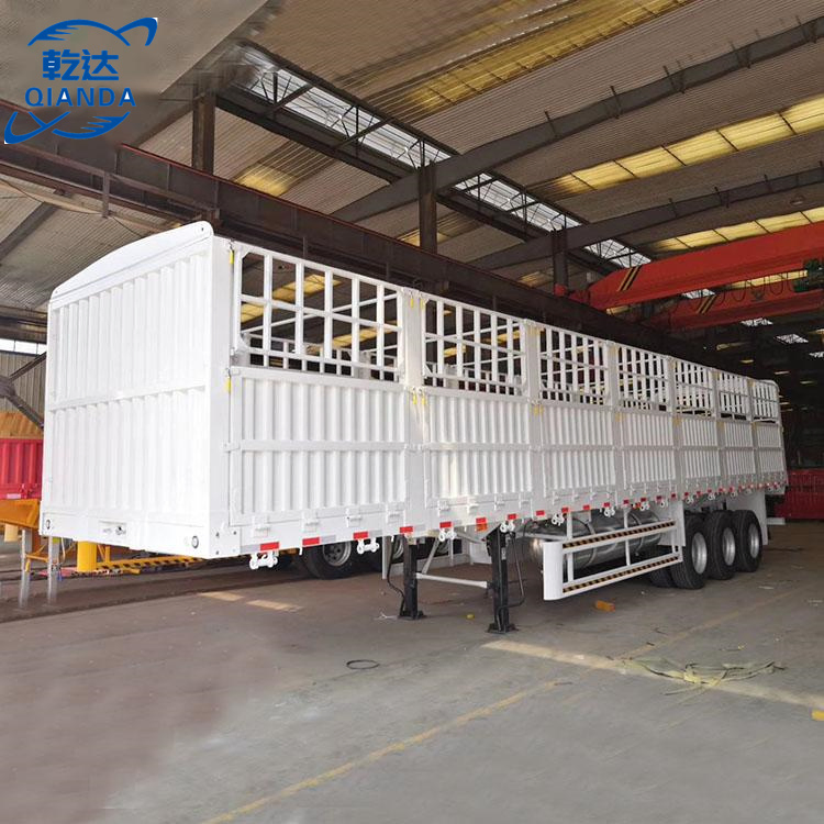 Factory Price Tri-Axle Bulk Cargo 30t 50t Dry Cargo Carrier Fence Side Wall Van Cargo Truck Trailers Semitrailer Trailers